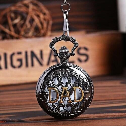 DAD Wholesale 10 PCS/lot Hollow out Fashion quartz Flip clock cowboy chain pocket watches