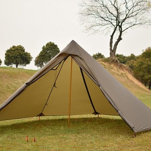 3-4Person Pyramid Tent Outdoor Camping Tent Teepee Tent Ultralight Tent With Two Door Tents 20D Silicone Nylon Tents For Camping