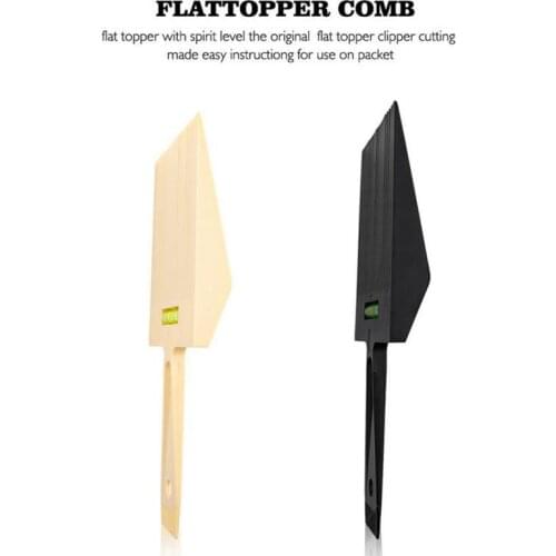 Flat Top Comb With Liquid Balance Short Hair Trimming Cutting Dyeing Styling Tool Barber Hair Cutting Anti-slide Handle Comb