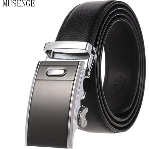 Fashion New Automatic Buckle Black Mens Belt Male Designer Belt for Men High Quality Mens Leather Belt Luxury Brand Strap 130cm