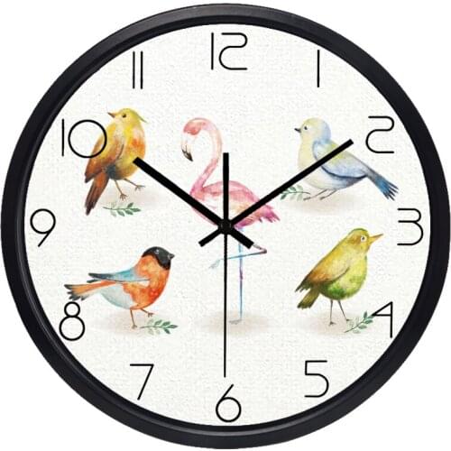 North America Bird Crane Beautiful Wild Wall Clock Good Gift for Living room decoration