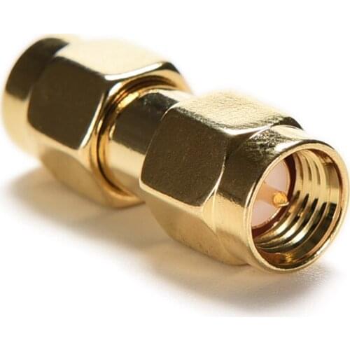 SMA Male To SMA Male Plug Male To Male SMA Plug Adapter RF Coaxial Connector Straight Gold Plated Converter