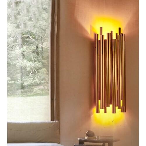 Modern Copper Wall Lamp Indoor Lighting Aluminum Wall Sconce Bedside Lamps Bedroom Beside Home Lighting Art Wall Lights WA137