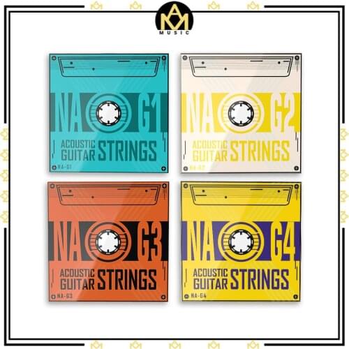 NAOMI Acoustic Guitar Strings Steel Core Phosphor Bronze Coating Exquisite Bead Head Stable Rhythm Full Bass And Clear Treble