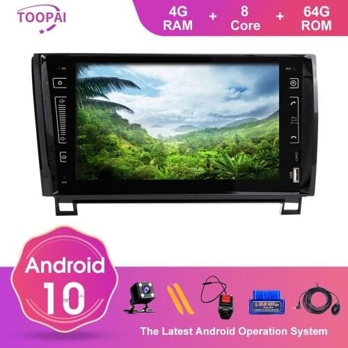 TOOPAI Android 10 For Toyota Tundra 2007-2013 Sequoia 2008-2014 Auto Radio Stereo GPS Navigation Car Multimedia Player SWC IPS