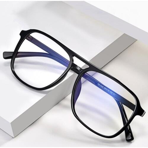 TR90 Transparent Square Glasses Frame Men Women Blue Light Blocking Glasses Optical Prescription Eyeglasses Frames Clear Eyewear