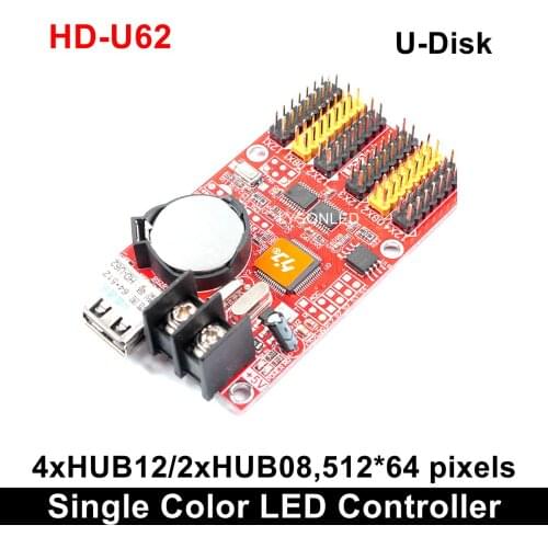 HD-U62 USB Driver Huidu LED Display Control Card Asynchronization Controller Support Indoor P4.75 P10 Module