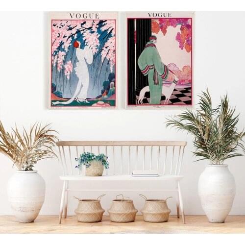 Vintage Vogue Figure Quotes Poster and Prints Canvas Painting Women Modern Wall Art Pictures Living Room Home Decoration