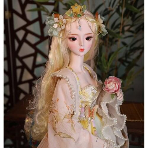 Dream Fairy 1/3 BJD Doll Ancient Series 60cm Ball Joint Doll with Hair Eyes Clothes Makeup DIY Doll Gifts for Girls Birthday