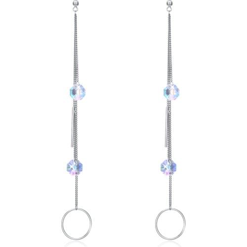 ZEMIOR 925 Sterling Silver Earrings Crystal Five-pointed Star Cylinder And Pearl Drop Earring Classic Fine Jewelry For Women