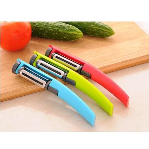 1PC Multifunctional Rotary Potato Peeler Vegetable Cutter Fruit Melon Planer Grater Kitchen Gadgets with 3 Blades OK 0581