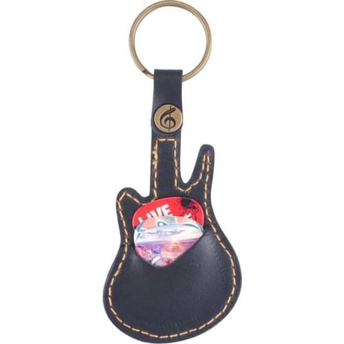 120*50*5mm Paddles Package Case Key Ring Leather Holder For Guitar Picks Guitar Accessories With Guitar Sweep-dial Parts
