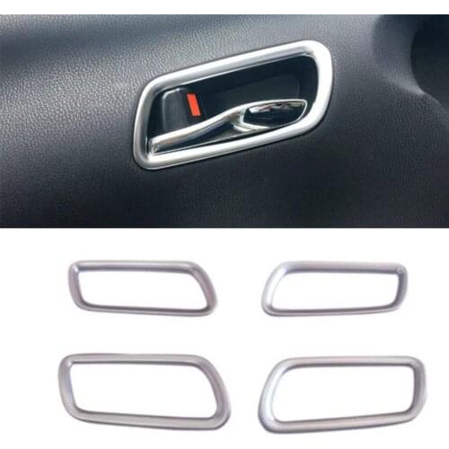 Car Styling Body Cover Stick Inside Trim ABS Matte Door Inner Handle Bowl Frame 4pcs For Toyota Prius PHV Prime 2017 2018 2019