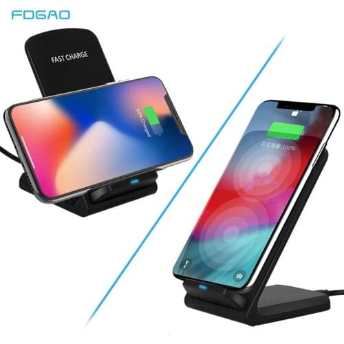 FDGAO 30W Qi Wireless Charger For iPhone 12 Pro Max 11 XS X 8 Plus Fast Charging Stand Holder For Samsung S21 S20 HUAWEI Xiaomi