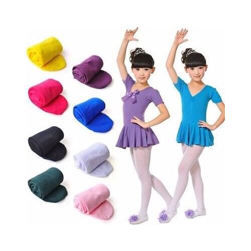 Baby Kids Girls Tights Soft Velvet Ballet Dancewear Long Tights Pantyhose summer thin dance Tight