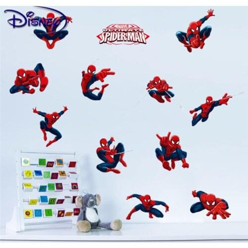 Disney Hot 3D Hole Famous Cartoon Movie Spiderman WallStickers For Kids Rooms Boys Gifts Broken Wall Decal Gift Poster