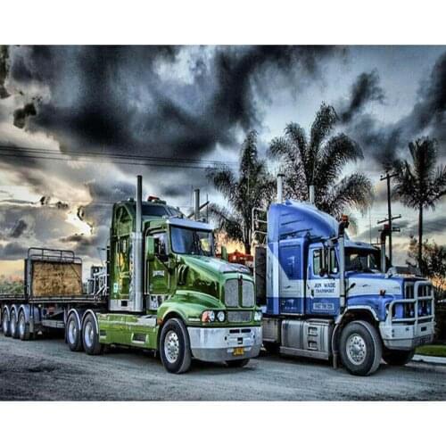 DIY Painting By Numbers Cool Truck Kit Oil Picture By Numbers Adults Wall Art Acrylic Paintings On Canvas Home Decoration
