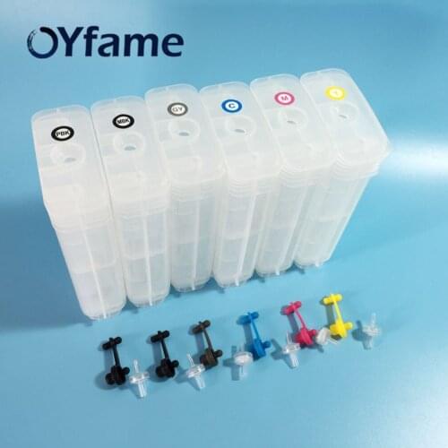 OYfame 72 Cartridge For HP 72 130ML Empty Refillable Ink Cartridge With Reset Chip For HP T610 T1100 T1120 T1200 T1300 T2300