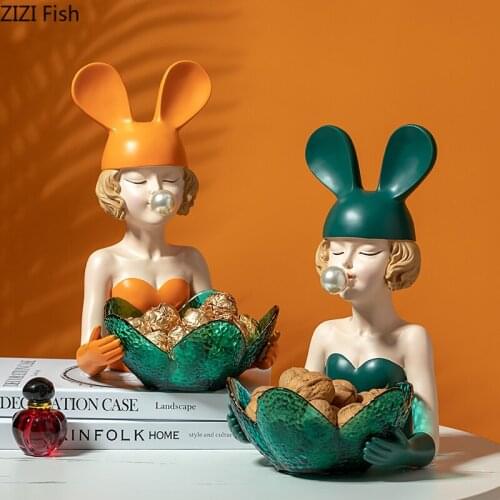 Creative Bubble Girl Chocolate Candy Tray Household Storage Tray Cartoon Character Small Object Storage Decoration Accessories