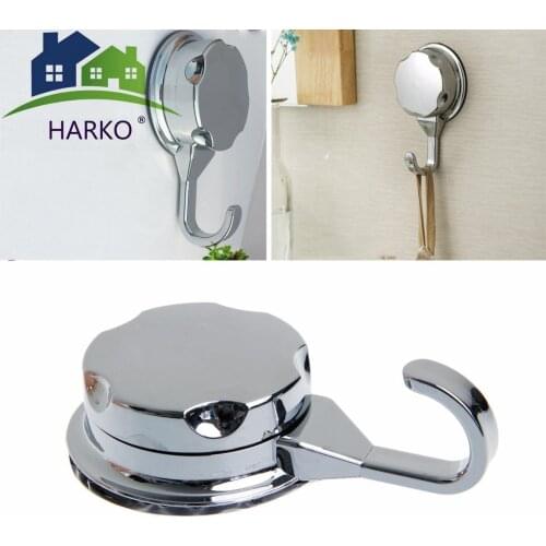 Air Vacuum Chromed Suction Cup Kitchen Hooks for Towel Strong Adhesive Hooks Bathroom Wall Hooks Heavy Duty PVC Powerful Hooks