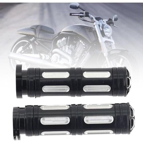 40%HOT2Pcs Handlebar Grip Bamboo Shape Anti-corrosive Modified Parts CNC 25mm Aluminium Handlebar Cover for VRSC/XL/XR/Dyna/Soft