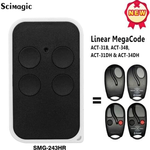 Linear MegaCode Garage Remote ACT-31B, ACT-34B, ACT-31DH & ACT-34DH remote control garage door opener