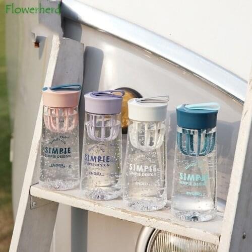 Fashionable Plastic PC Water Bottles with Scale Large Capacity Portable Water Bottle Drop-proof Bottle