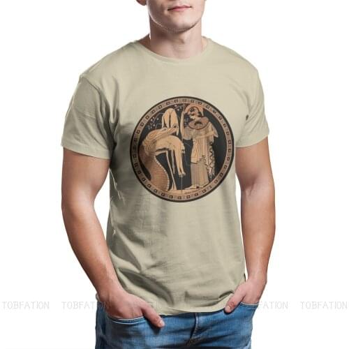 Men Greek Mythology Ares Ancient Folklore Ofertas T-Shirts Athena and the Serpent of Colchis Pure Cotton Graphic Streetwear