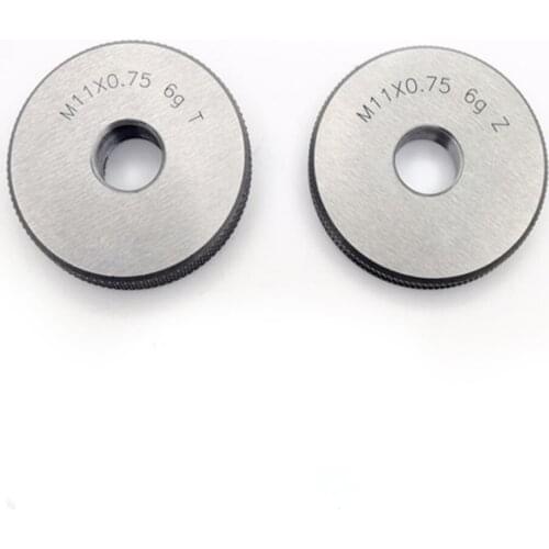 2PCS 6g Right hand Metric thread ring gauges gauge set M11 M11X1.5 M11X1 go nogo screw thread ring gage gages M11X0.75 M11X0.5