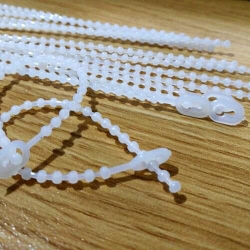 1000pcs natual 2x100mm knot ball bead nylon cable ties zio tie