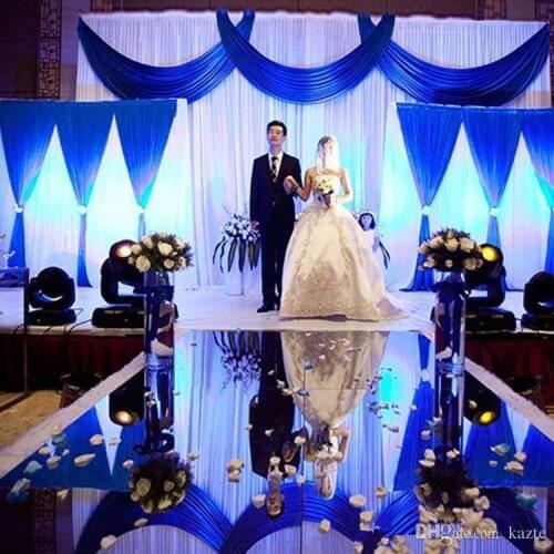 New 1M width Wedding Mirror Carpet T Stage Carpet Runner For Wedding party Backdrop Decorations 0.12mm Thickness PET