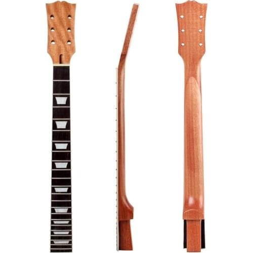 22 Fret Mahogany Neck Maple Fretboard Trapezoid Dots Inlay Natural Electric Guitar Neck DIY Guitars Parts Replacement
