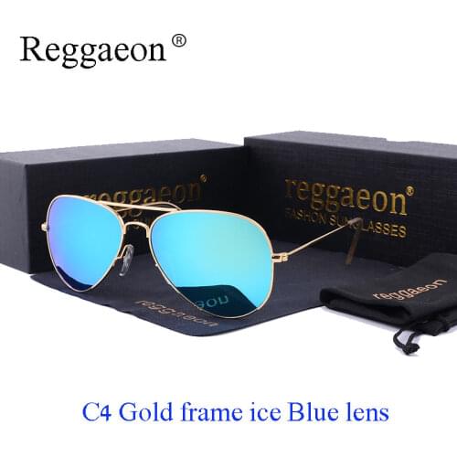 Reggaeon classic Brand glass sunglasses Men women glass lens Anti-glare hot sun superstar glasses driving 3025 UV400 58mm