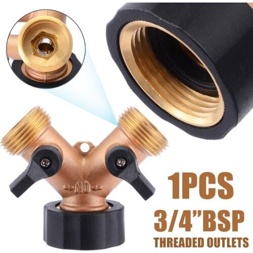 3/4 inch Hose Pipe Splitter 2 Way Connector Hose Pipe Adapter Connector or Garden Irrigation Watering System