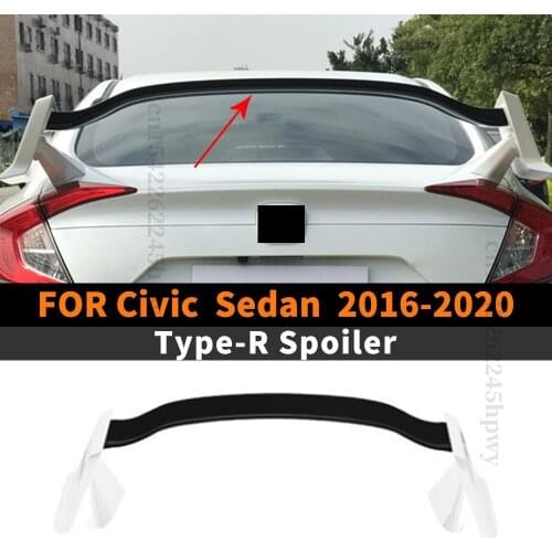 Roof Rear Spoiler Wing Splitter Diffuser Body Kit Tail Deflector Accessories For Honda Civic Sedan 2016 2017 2018 2019 2020