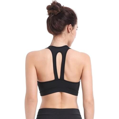 Sporty Top For Fitness Bra Woman Sports Underwear Brassiere Sport Femme Polyester Solid Dry Fit Padded Gym Bra Push Up Yoga Bra