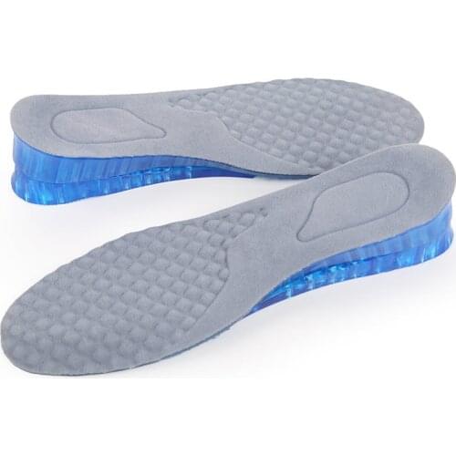 1 Pair Gel Height Increase Insoles for Men Women 5 Cm Up Invisiable Arch Support Orthopedic Insoles Shock Absorption Material