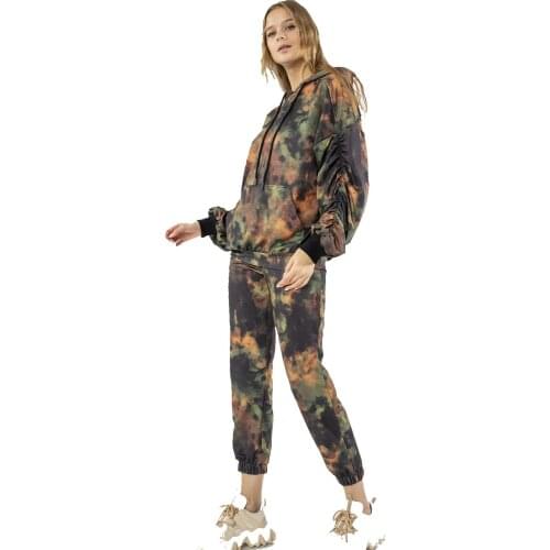 Hoodie Women Pullover Sweatshirt Long Sleeve Batik Tops Casual