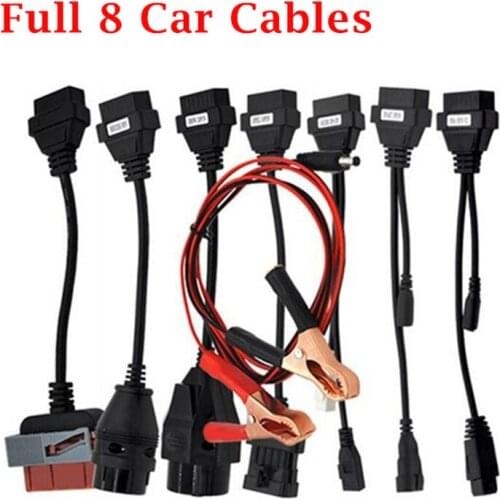 High quality Full set car 8 cables for WOW cdp tcs Plus mvd Multidiag pro OBD2 car leads diagnostic-tool interface scanner obdii
