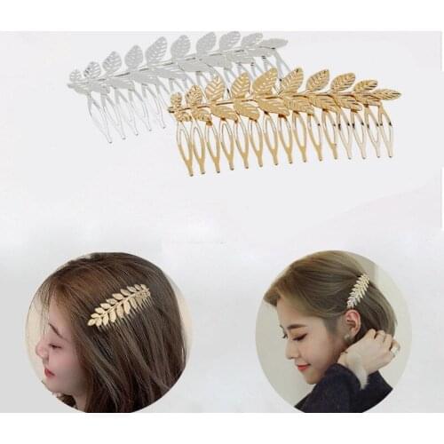 1Pcs Tree leaf Hair Clip Comb Hair Accessories Wedding Metal Women Hairpin Hair Combs Hair Accessories Styling Tools