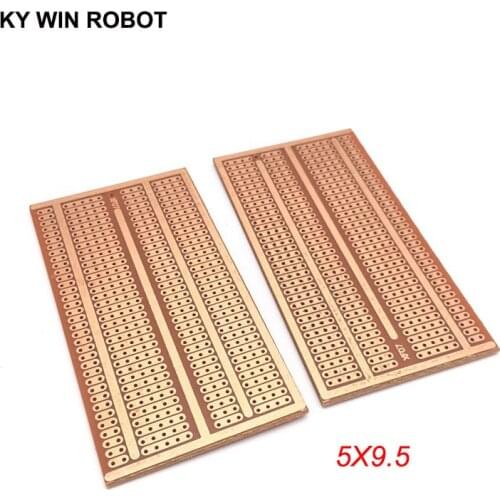 2pcs/lot DIY Prototype Paper PCB Universal Experiment Matrix Circuit Board Two Holes Three Connected Hole Four Holes 5x9.5CM