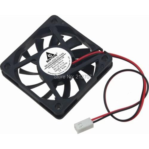 2 Pieces/lot Gdstime 60mm x 60mm x 10mm 6cm 2pin 2510 Connector Brushless 12V DC Cooling Fan 60mm