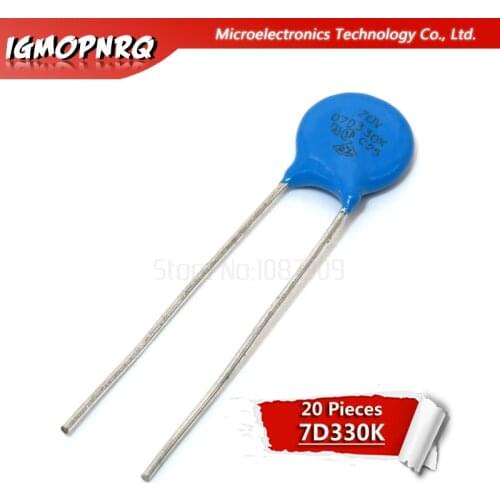 20pcs varistor 07D330K 270V piezoresistor 07D330 7D330