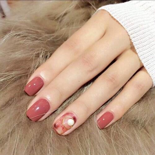 24pcs Matte Pink Fake False Nail Tips Extension Manicure Art Press On Nail