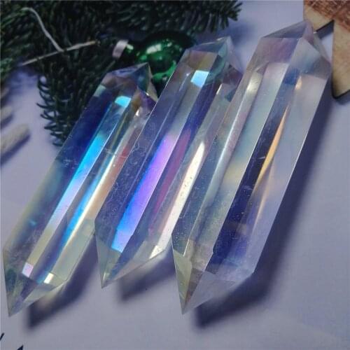 3 pcs Clear Melting Quartz Crystal Points Tower Obelisk Polished Healing Display Stone, White Crystal