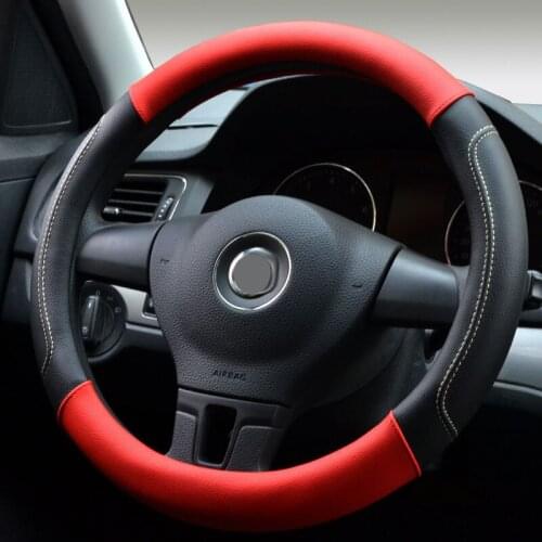 Auto Steering Wheel Cover classic Multicolor red brown Fashion Accessories Steering Covers For Mercedes Benz Audi BMW Lexus