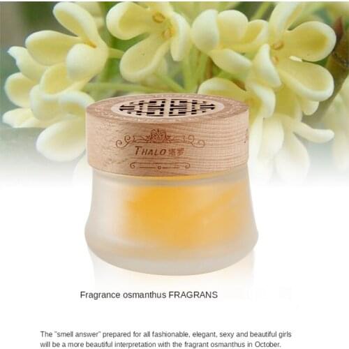 Car Solid Balsam Wood Cover Perfume Car Accessories Glass Bottles Car Aromatherapy