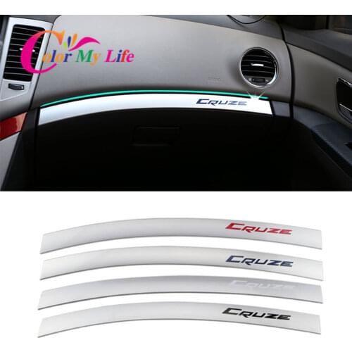 Color My Life Car Chrome Glove Box Decoration Trim Glovebox Cover Sticker for Chevrolet Cruze LHD 2009 - 2015 Sedan Hatchback