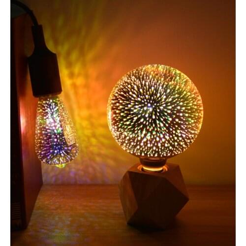Home Decorative Bulb 3D Lamp Fireworks Light E27 LED AC 85-265V Vintage Incandescent Light Christmas Decoration
