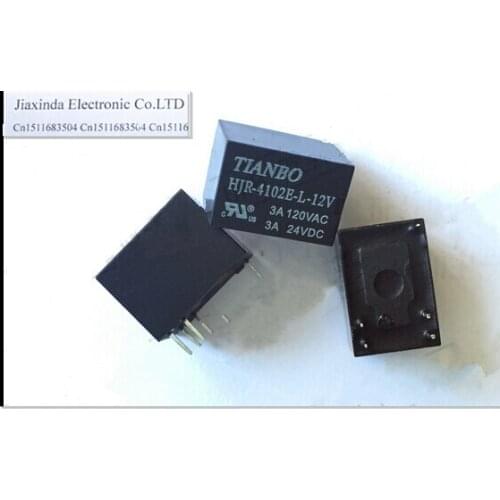 HOT NEW signal Telecommunication 12V relay HJR-4102E-L-12V HJR-4102E-L-12VDC HJR4102EL12V 12VDC 12V DC12V 3A 120VAC 5pin